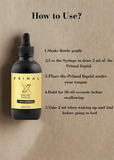 PrimalU Natural Gold Oil Supplement