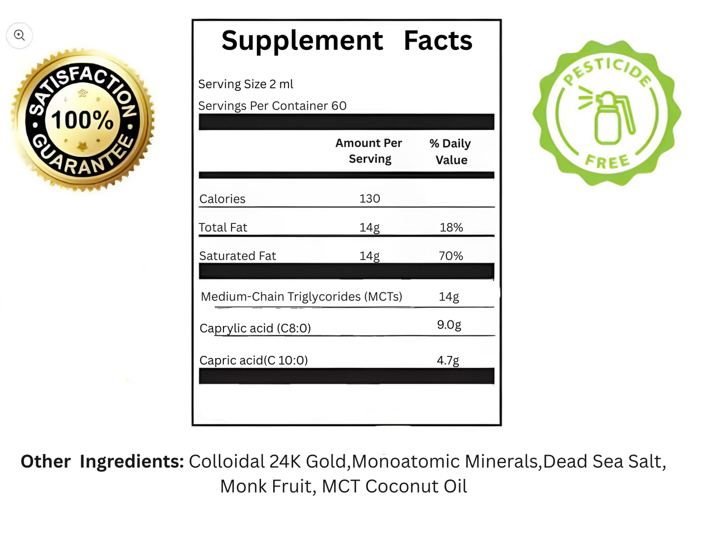 PrimalU Natural Gold Oil Supplement