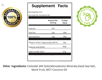 PrimalU Natural Gold Oil Supplement